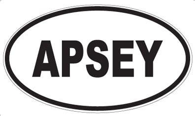 APSEY - Oval Sticker