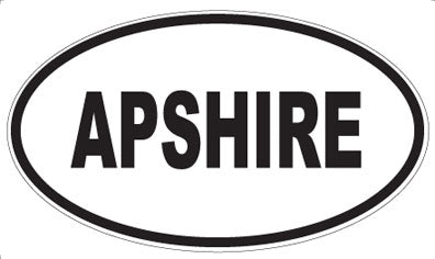 APSHIRE - Oval Sticker
