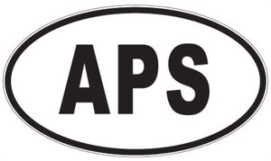 APS - 3 Letter Initials Oval Sticker