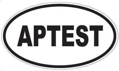 APTEST - Oval Sticker
