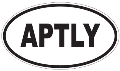 APTLY - Oval Sticker