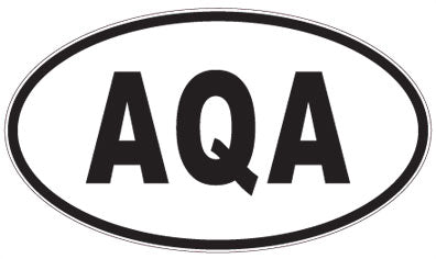 AQA - 3 Letter Initials Oval Sticker