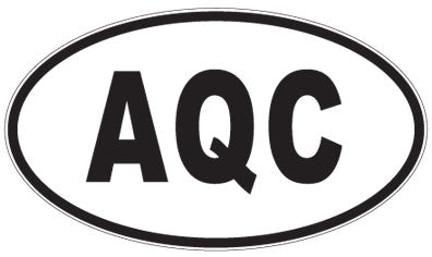 AQC - 3 Letter Initials Oval Sticker