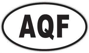 AQF - 3 Letter Initials Oval Sticker