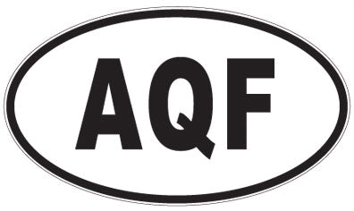 AQF - 3 Letter Initials Oval Magnet