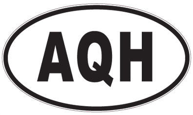 AQH - 3 Letter Initials Oval Sticker