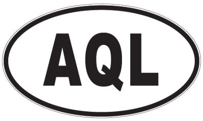 AQL - 3 Letter Initials Oval Sticker