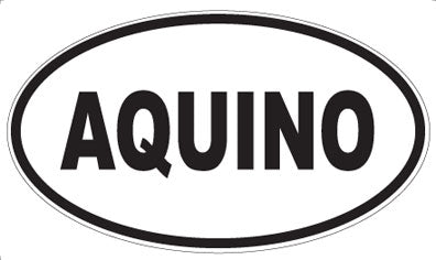 AQUINO - Oval Magnet