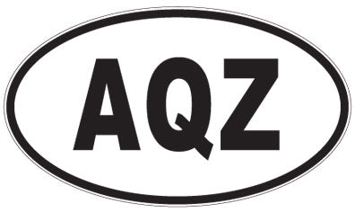 AQZ - 3 Letter Initials Oval Magnet