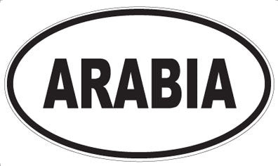 ARABIA - Oval Sticker
