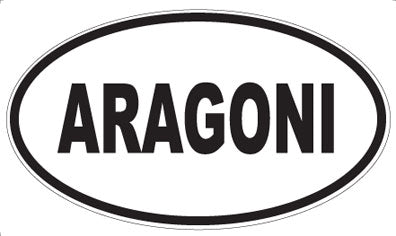 ARAGONI - Oval Sticker