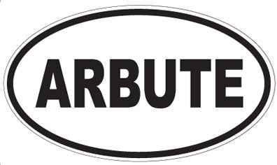 ARBUTE - Oval Sticker