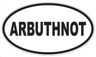 ARBUTHNOT - Oval Sticker