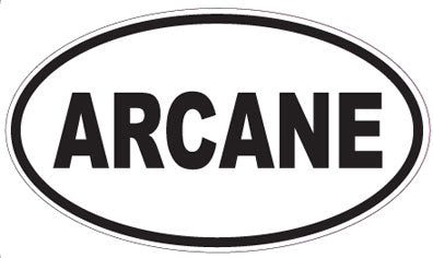 ARCANE - Oval Sticker