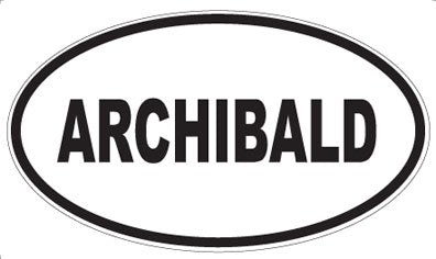 ARCHIBALD - Oval Sticker