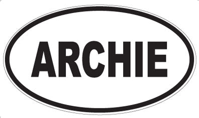 ARCHIE - Oval Sticker