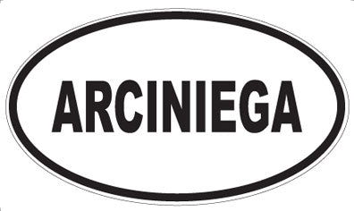 ARCINIEGA - Oval Sticker