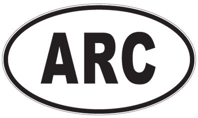 ARC - 3 Letter Initials Oval Magnet