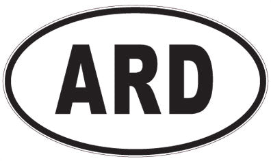 ARD - 3 Letter Initials Oval Sticker