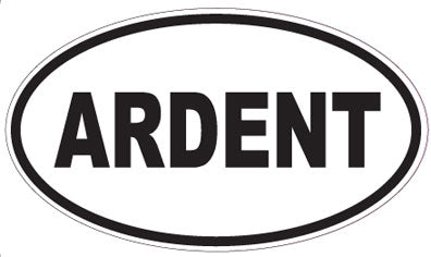 ARDENT - Oval Sticker