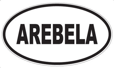 AREBELA - Oval Sticker