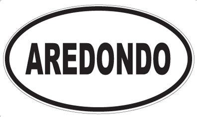 AREDONDO - Oval Sticker