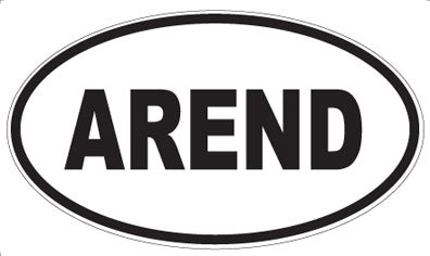 AREND - Oval Sticker