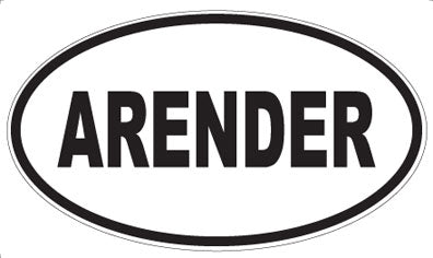 ARENDER - Oval Sticker
