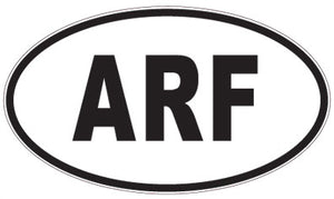 ARF - 3 Letter Initials Oval Sticker