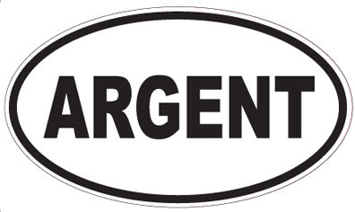 ARGENT - Oval Sticker