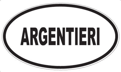 ARGENTIERI - Oval Sticker