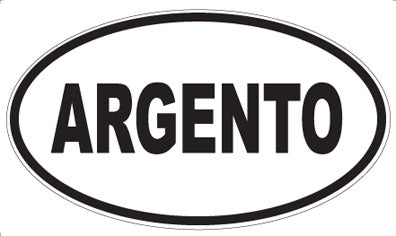 ARGENTO - Oval Sticker