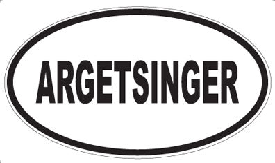 ARGETSINGER - Oval Magnet