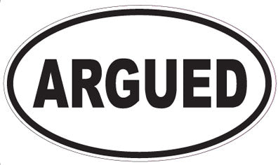 ARGUED - Oval Sticker