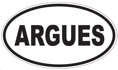 ARGUES - Oval Sticker