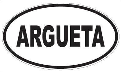 ARGUETA - Oval Sticker