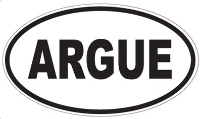 ARGUE - Oval Magnet