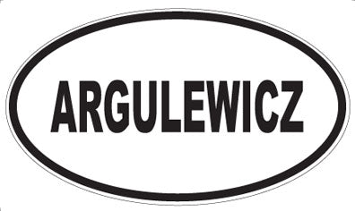 ARGULEWICZ - Oval Magnet