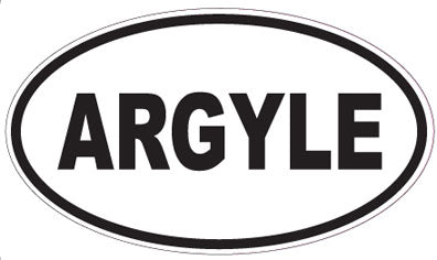 ARGYLE - Oval Sticker