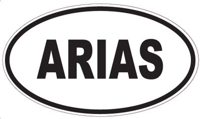 ARIAS - Oval Magnet