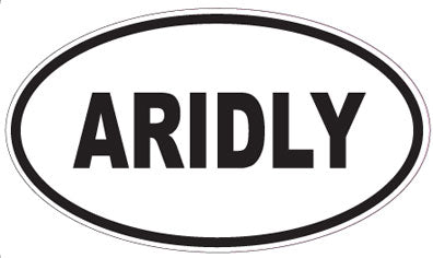 ARIDLY - Oval Sticker