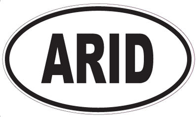 ARID - Oval Sticker