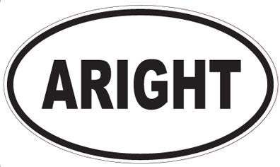 ARIGHT - Oval Sticker