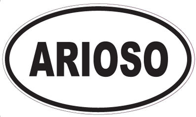 ARIOSO - Oval Sticker
