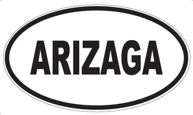 ARIZAGA - Oval Sticker