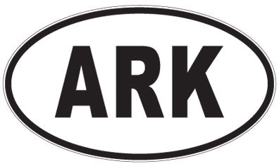 ARK - 3 Letter Initials Oval Sticker