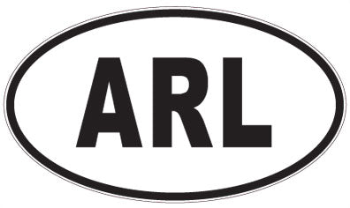 ARL - 3 Letter Initials Oval Sticker