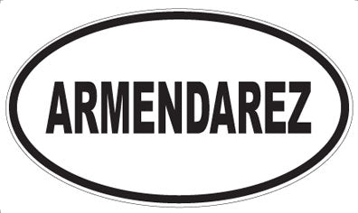 ARMENDAREZ - Oval Magnet