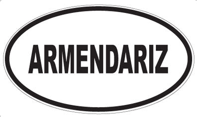 ARMENDARIZ - Oval Sticker