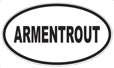 ARMENTROUT - Oval Magnet